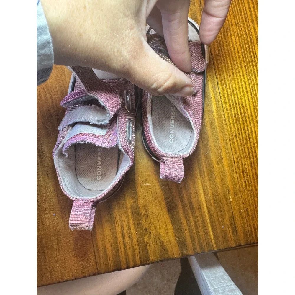 Converse Chuck Taylor All Star Pink Glitter Infant Shoes Size 4 765103F